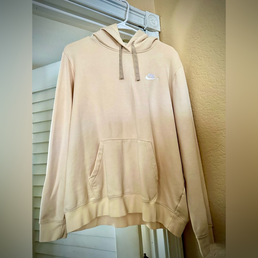 Nike Men's Beige Hoodie Sweater